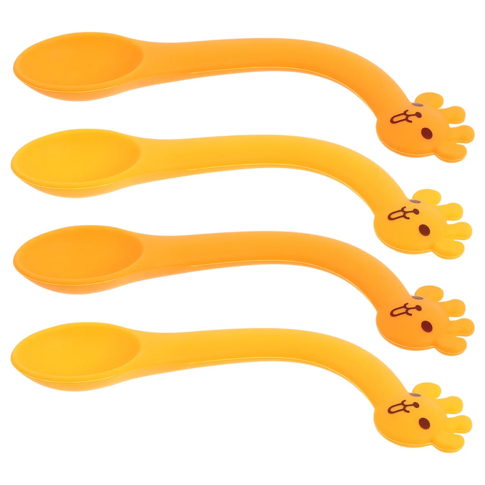 4pcs Baby Spoon Kits Baby Training Spoon Silicone Spoon for Newborn Toddler