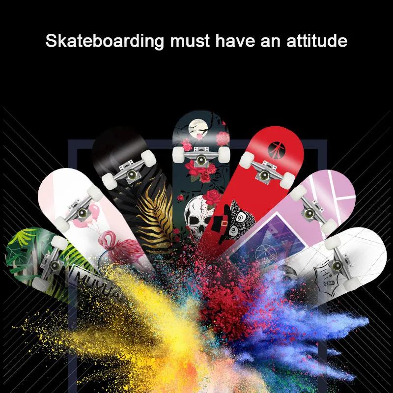Skateboard 80CM Beginner Adult Child Four-Wheel Double Alice Version Maple Board Professional Brush Street Skateboard
Skateboard 80CM Beginner Adult Child Four-Wheel Double Alice Version Maple Board Professional Brush Street Skateboard