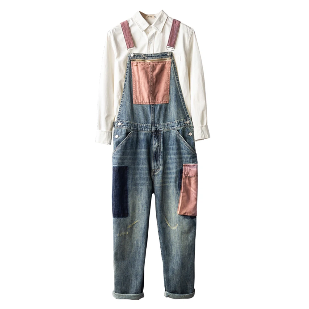 Men's Vintage Contrast Color Denim Bib Overalls Casual Patchwork Patch Design Jeans Big Pocket Jumpsuits Pants
Men's Vintage Contrast Color Denim Bib Overalls Casual Patchwork Patch Design Jeans Big Pocket Jumpsuits Pants