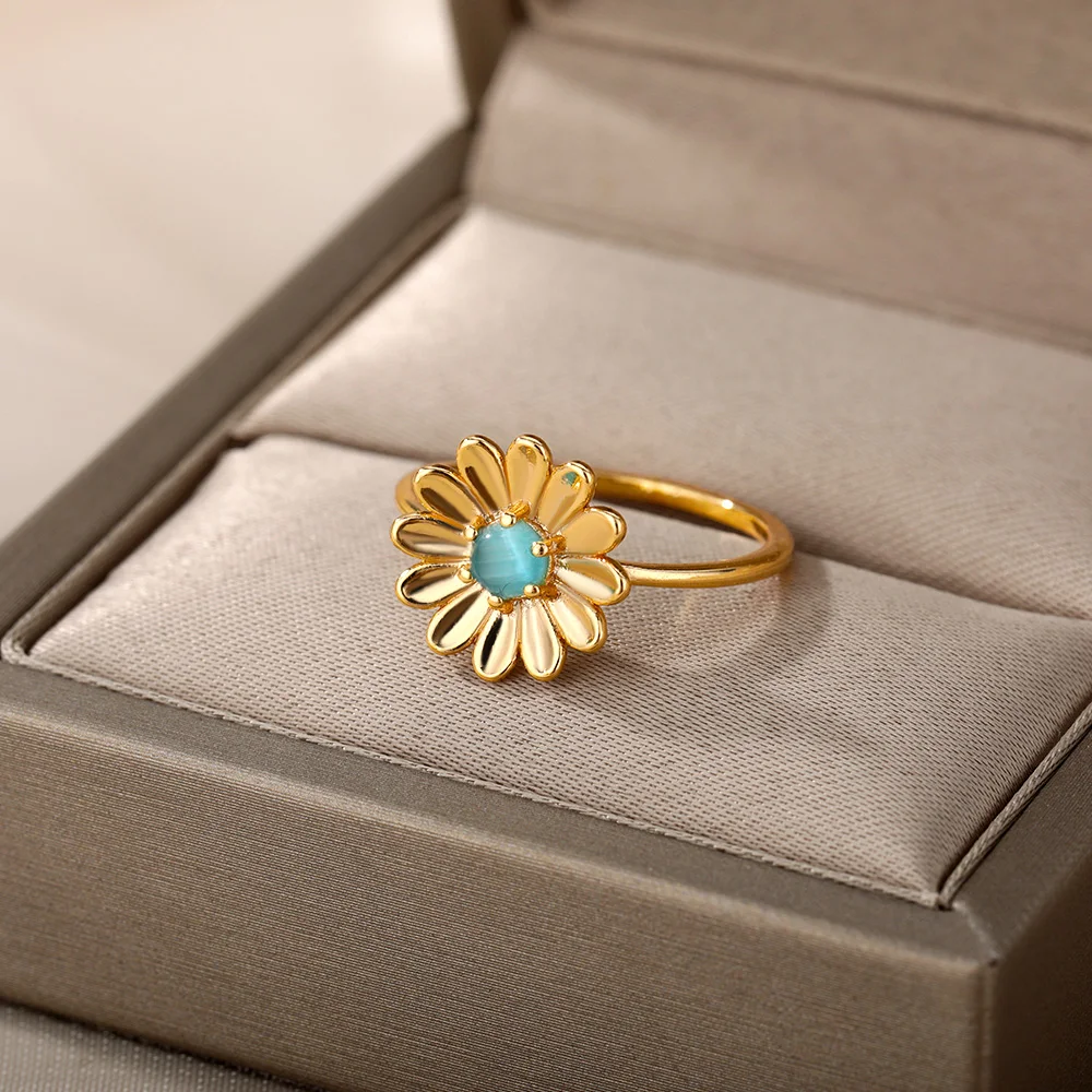 RXSMll Korean Style Daisy Flower Elegant Rings For Women Adjustable Wedding Party Engagement Finger Rings Statement Jewelry Gift
RXSMll Korean Style Daisy Flower Elegant Rings For Women Adjustable Wedding Party Engagement Finger Rings Statement Jewelry Gift