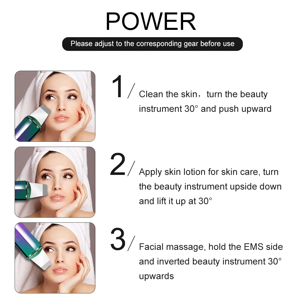 Ultrasonic Skin Scrubber Deep Cleaning Face Scrubber Vibrating Facial Cleansing Skin Spatula Peeling Beauty Instrument Device
Ultrasonic Skin Scrubber Deep Cleaning Face Scrubber Vibrating Facial Cleansing Skin Spatula Peeling Beauty Instrument Device