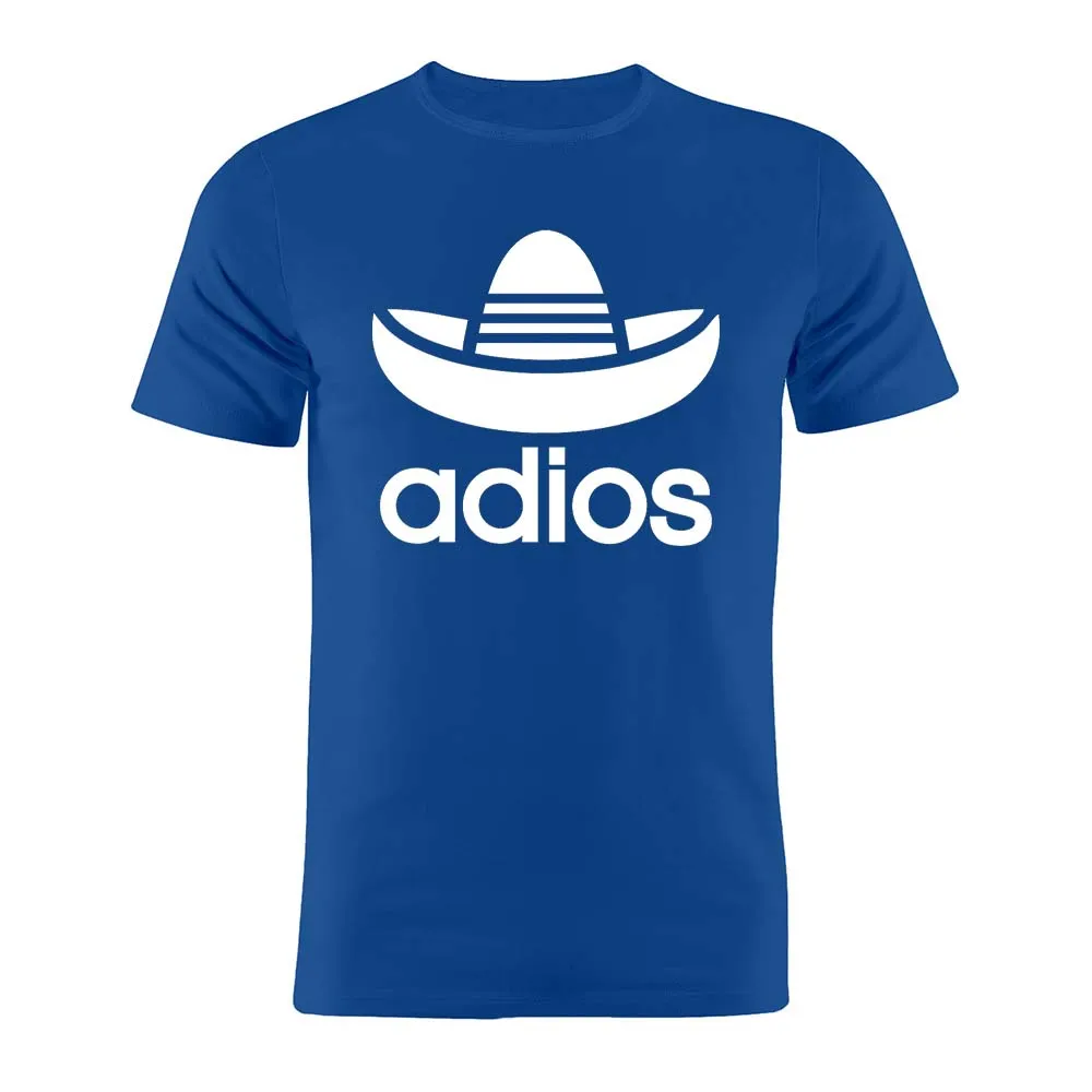 100% хлопок футболка унисекс Adios попрощайтесь испанская Мексиканская забавная