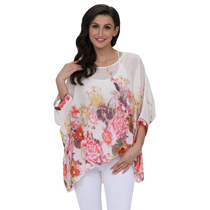 100 Colors Plus Size Chiffon Tops Summer Shirts Women 2020 Casual Batwing Sleeve O-neck Floral Boho Beach Blouse Chemise Femme
100 Colors Plus Size Chiffon Tops Summer Shirts Women 2020 Casual Batwing Sleeve O-neck Floral Boho Beach Blouse Chemise Femme
