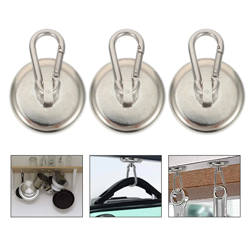 1 Set 4Pcs Heavy Duty Magnetic Hooks Swivel Carabiner Snap Hooks (Silver)
1 Set 4Pcs Heavy Duty Magnetic Hooks Swivel Carabiner Snap Hooks (Silver)
