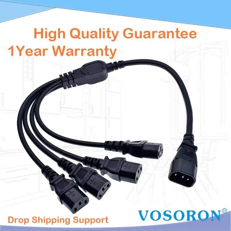 High Quality IEC 320 C14 Male Plug to 4XC13 Female Y Type Splitter Power Cord , C14 to 4 x C13, 250V/10A#
High Quality IEC 320 C14 Male Plug to 4XC13 Female Y Type Splitter Power Cord , C14 to 4 x C13, 250V/10A#