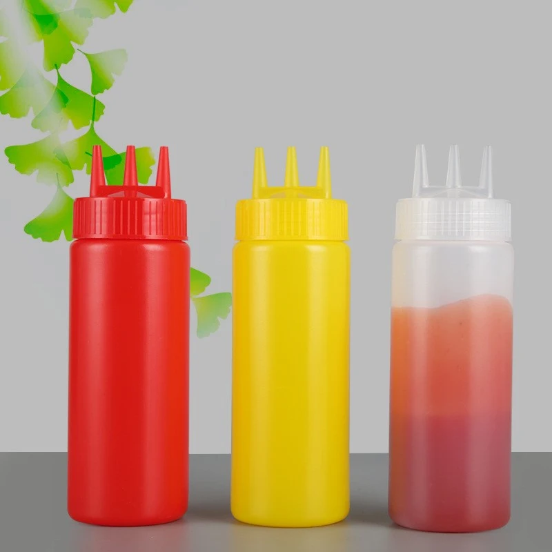 Hot Sale 3 Holes 360/480/720ml Twist Cap Squeeze Bottle Food Grade Plastic Ketchup Mustard Mayo Sauces Bottles Kitchen Gadgets
Hot Sale 3 Holes 360/480/720ml Twist Cap Squeeze Bottle Food Grade Plastic Ketchup Mustard Mayo Sauces Bottles Kitchen Gadgets