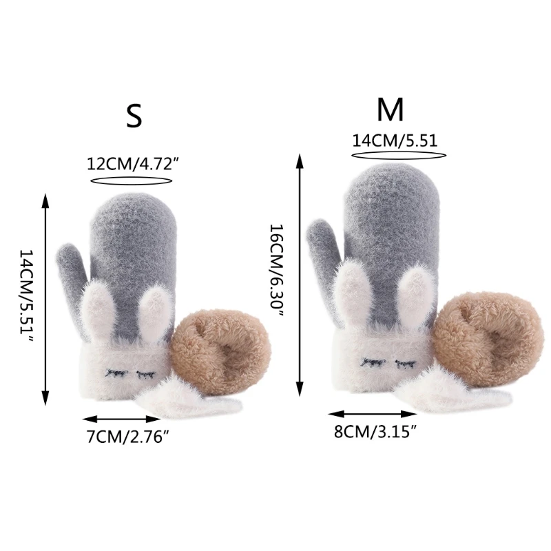 Toddler Kids Winter Warm Fuzzy Full Finger Gloves Cute Cartoon Rabbit Ears Thick Plush Lined Windproof Hanging Neck Mittens
Toddler Kids Winter Warm Fuzzy Full Finger Gloves Cute Cartoon Rabbit Ears Thick Plush Lined Windproof Hanging Neck Mittens