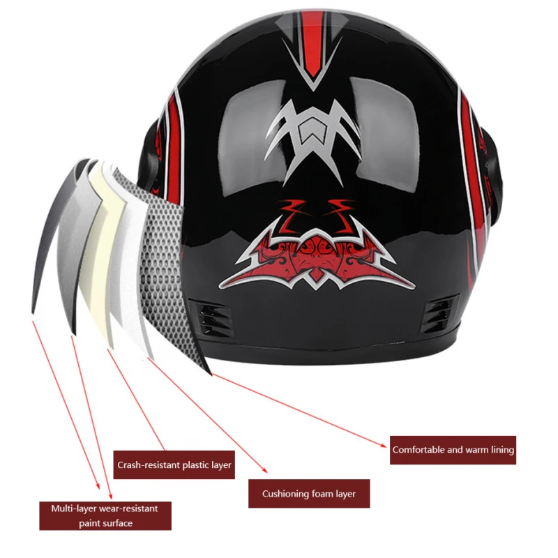 Full-face Motorcycle Helmet High-quality EPS Material Off-road Motorcycle Decal Light Paint Professional Riding Helmet 
Full-face Motorcycle Helmet High-quality EPS Material Off-road Motorcycle Decal Light Paint Professional Riding Helmet
