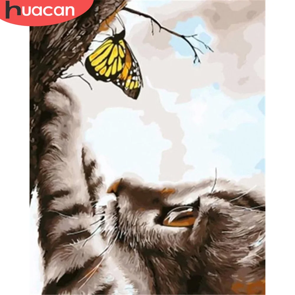 HUACAN Paint By Number Cat Animal Drawing On Canvas HandPainted Wall Art DIY Coloring By Number Kits Home Decor
HUACAN Paint By Number Cat Animal Drawing On Canvas HandPainted Wall Art DIY Coloring By Number Kits Home Decor