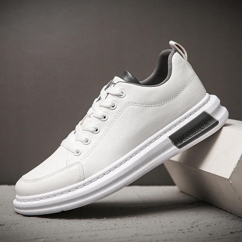 New Men Casual Shoes White Black Designer Sneakers Platform Men Leather Shoes Breathable Nonslip Stylish Male Leisure Footwear
New Men Casual Shoes White Black Designer Sneakers Platform Men Leather Shoes Breathable Nonslip Stylish Male Leisure Footwear