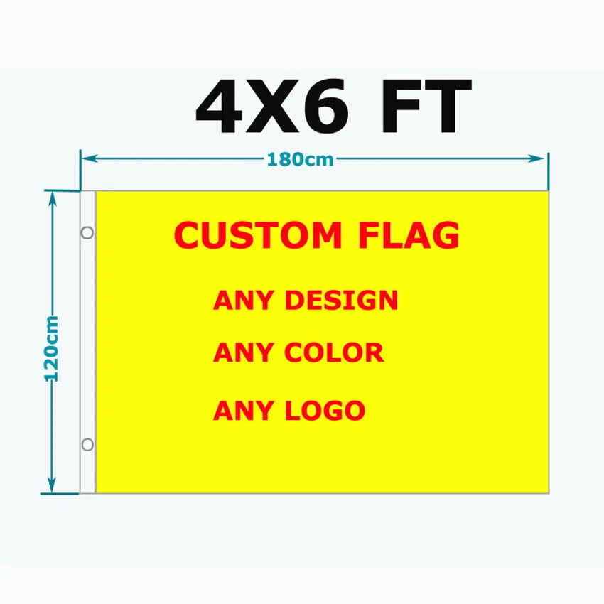 Custom Flags 120x180cm Polyester 4x6FT Print Company Logo Outdoor Promotion Advertising Sports Banner Decoration,Free Shipping
Custom Flags 120x180cm Polyester 4x6FT Print Company Logo Outdoor Promotion Advertising Sports Banner Decoration,Free Shipping