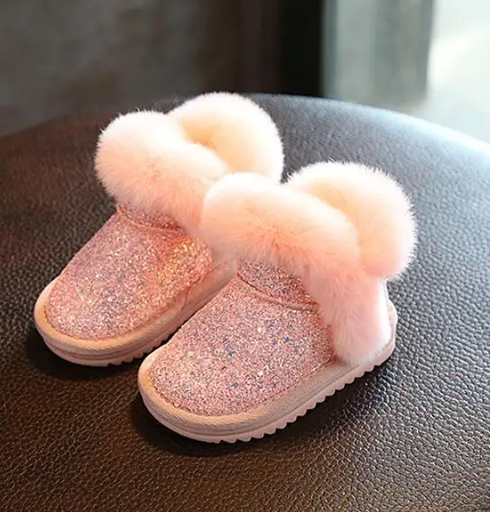 Детские зимние ботинки из натуральной кожи с мягкой плюшевой подкладкой|Сапоги| |