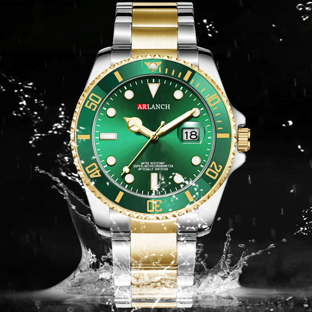 Лидер продаж модные мужские часы ARLANCH роскошные полностью стальные