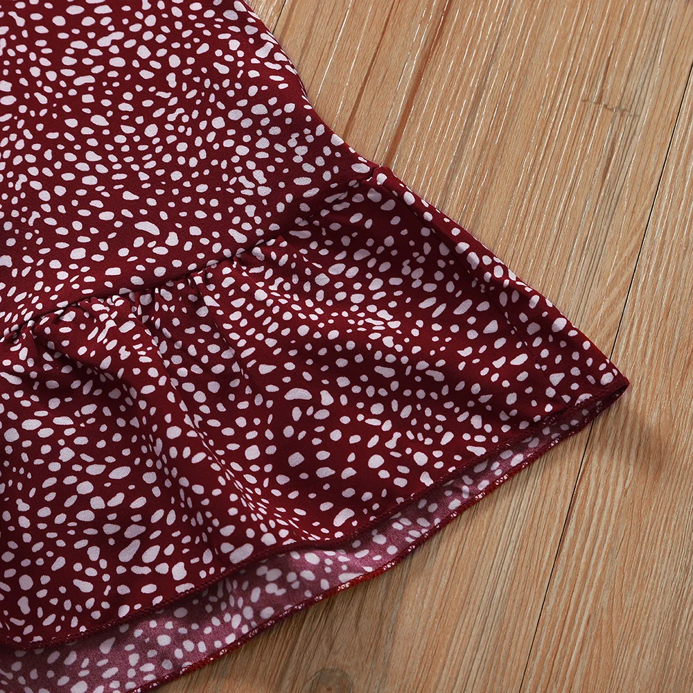Polka Dot Printed Women Dress 3/4 Long Sleeve Split Asymmetrical Ladies Mini Dress Autumn Summer Red White Female Dress D30
Polka Dot Printed Women Dress 3/4 Long Sleeve Split Asymmetrical Ladies Mini Dress Autumn Summer Red White Female Dress D30
