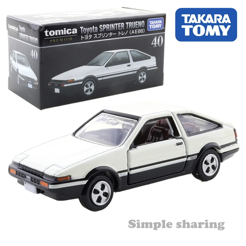 Takara Tomy Tomica Premium 40 Toyota Sprinter Treno White AE86 1/60 автомобильные популярные детские игрушки