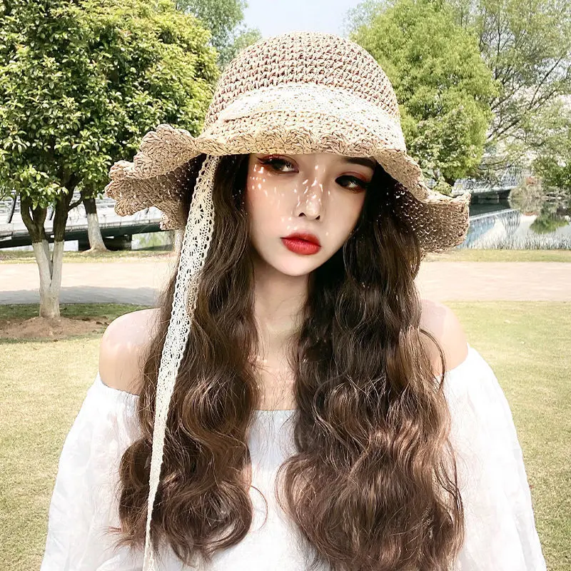 Summer Wigs sun hats long hair Wigs all-in-one hats fashion sun-shield hats long curly Hair decorative all-in-one hats
Summer Wigs sun hats long hair Wigs all-in-one hats fashion sun-shield hats long curly Hair decorative all-in-one hats