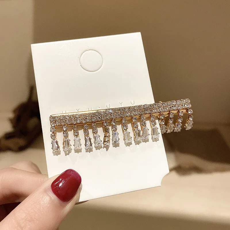 Crystal fringe hairpin Fashionable side clips hair accessories for girls women 2020 egirl for women clip cheveux
Crystal fringe hairpin Fashionable side clips hair accessories for girls women 2020 egirl for women clip cheveux