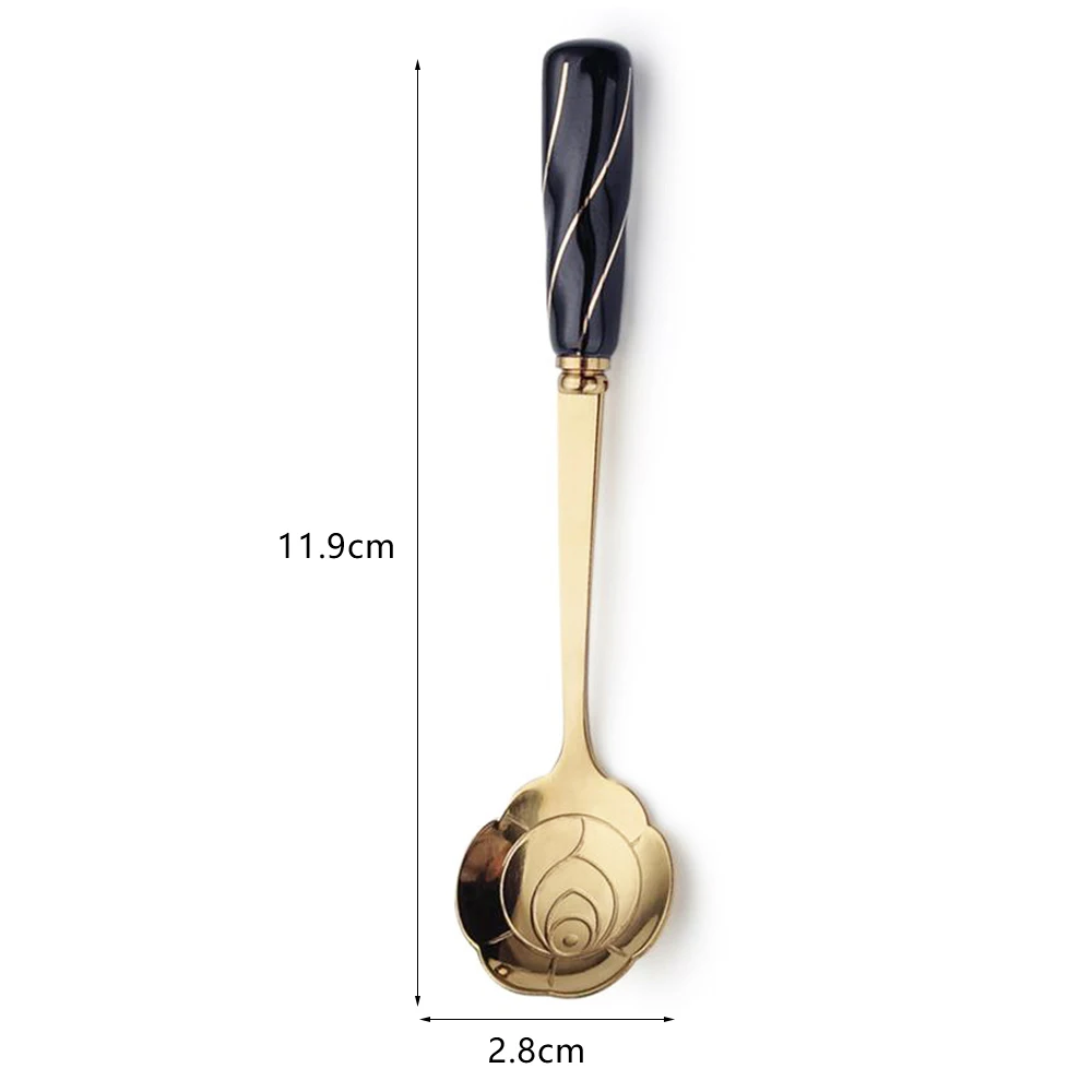 6 Style Stainless Steel Spoon With Ceramic Handle Rose Flower Shape Mixing Spoon For Tea Coffee Dessert Dinner Kitchen Tableware
6 Style Stainless Steel Spoon With Ceramic Handle Rose Flower Shape Mixing Spoon For Tea Coffee Dessert Dinner Kitchen Tableware