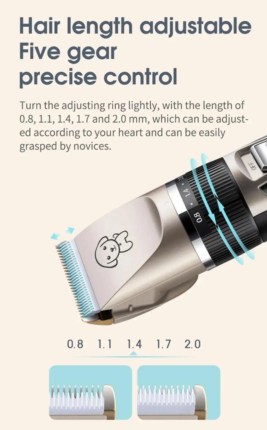 Professional Pet Dog Hair Trimmer Animal Grooming Clipper Cat Cutter Machine Shaver 120 Clipper Mins 110-240VAC Electric Scissor
Professional Pet Dog Hair Trimmer Animal Grooming Clipper Cat Cutter Machine Shaver 120 Clipper Mins 110-240VAC Electric Scissor