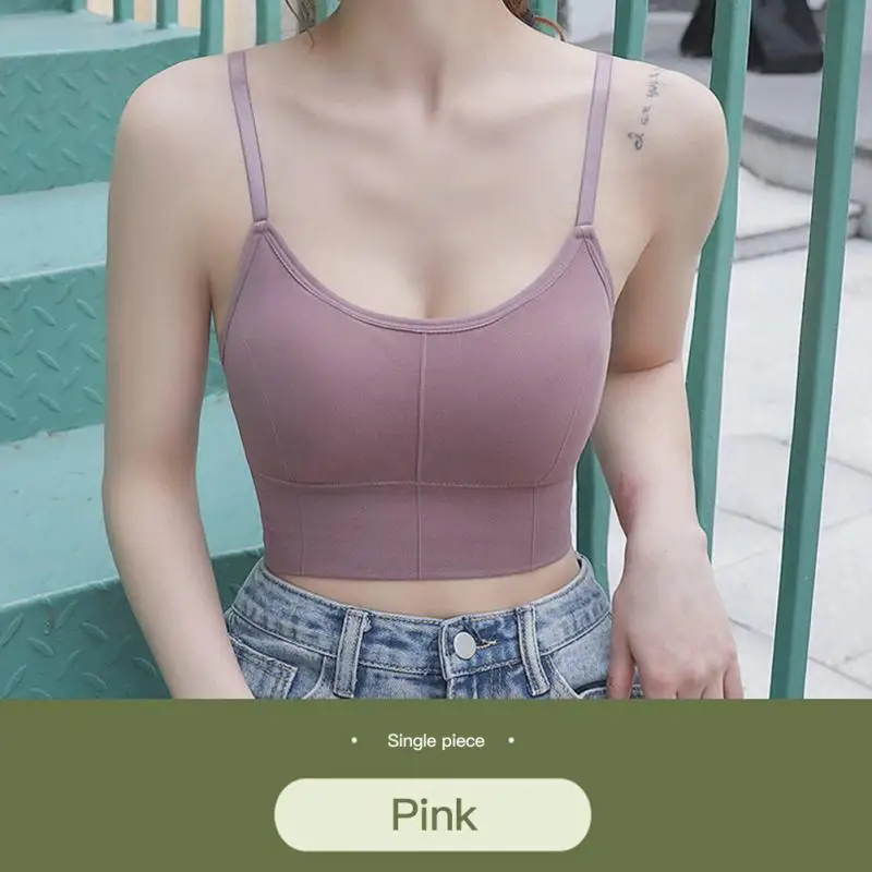 Women's Seamless Underwear Female Crop Tops Solid Color Lady Lingerie With Removable Padded Camisole Tank Crop
Women's Seamless Underwear Female Crop Tops Solid Color Lady Lingerie With Removable Padded Camisole Tank Crop