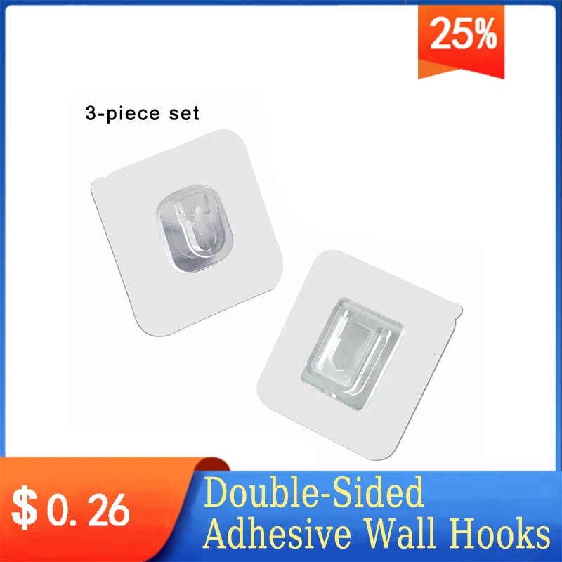 Kitchen Bathroom Double-Sided Adhesive Wall Hooks Hanger Strong Transparent Hooks No Trace Sucker Wall Storage Holder
Kitchen Bathroom Double-Sided Adhesive Wall Hooks Hanger Strong Transparent Hooks No Trace Sucker Wall Storage Holder