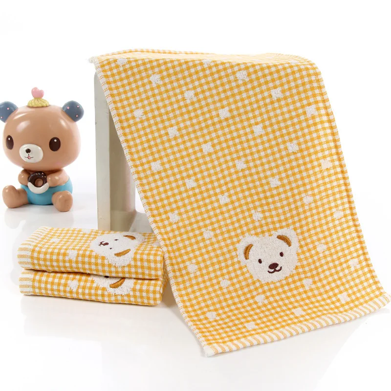 Pure cotton double-layer gauze children's water absorption 25*48cm children's towel super soft jacquard bear child towel
Pure cotton double-layer gauze children's water absorption 25*48cm children's towel super soft jacquard bear child towel