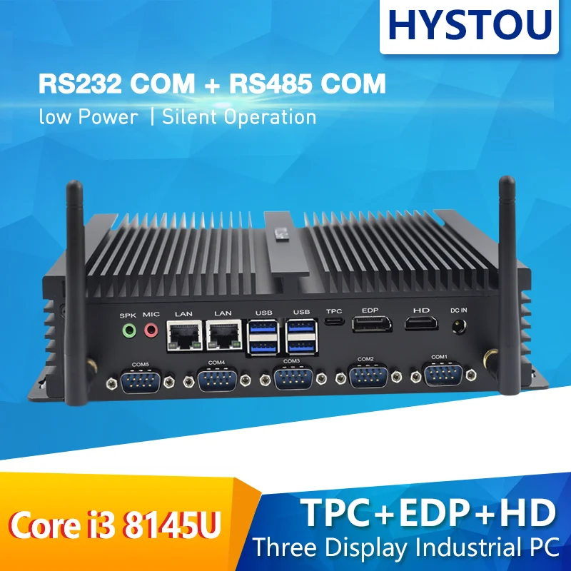 Игровой Компьютер промышленный ПК i7 Мини core i5 8265U i3 8145U Hystou dual DDR4 HD EDP sup port 3 display SIM