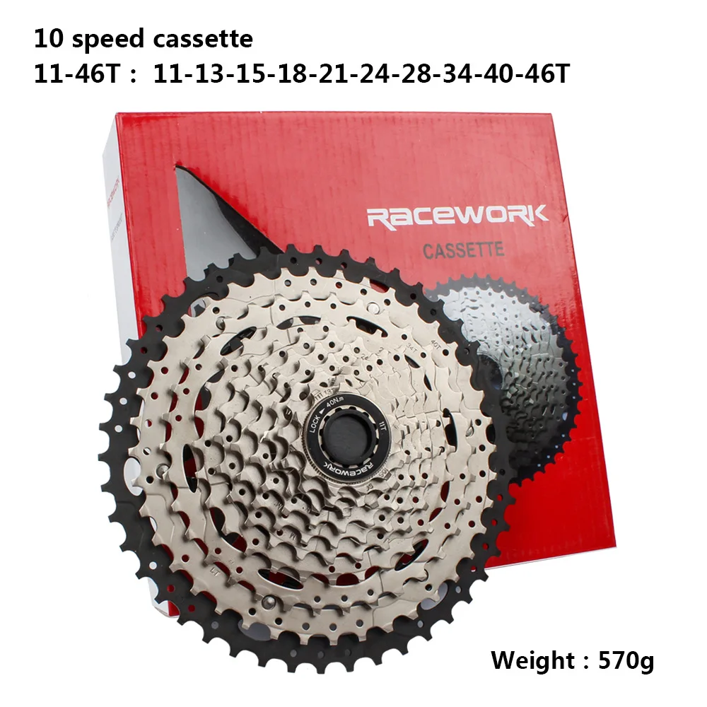 RACEWORK Cassette 11-42T 11-46T 11-50T 11-52T Mountain Bike Freewheel 10s 11s 12s speed For MTB BMX SRAM Sunrace Flywheel
RACEWORK Cassette 11-42T 11-46T 11-50T 11-52T Mountain Bike Freewheel 10s 11s 12s speed For MTB BMX SRAM Sunrace Flywheel