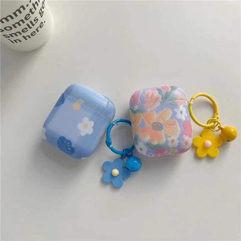 NEW Fundas For AirPods 1 2 Case Cute Korean Flower Pendant Keyring Wireless Headphone Case For Airpods Pro Earphone Cover 
NEW Fundas For AirPods 1 2 Case Cute Korean Flower Pendant Keyring Wireless Headphone Case For Airpods Pro Earphone Cover