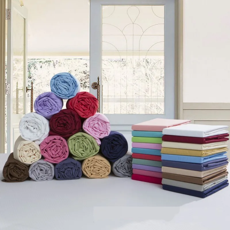 100% cotton solid color bed sheets fitted sheet bedspread with elastic twin full queen king size mattress cover
100% cotton solid color bed sheets fitted sheet bedspread with elastic twin full queen king size mattress cover