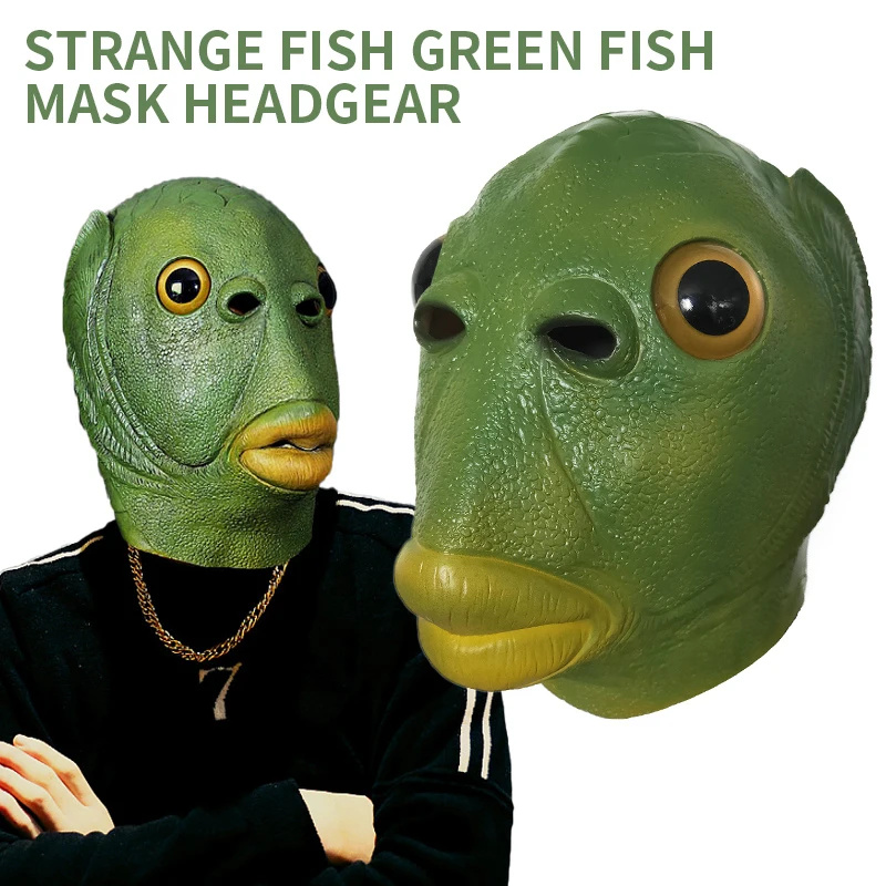 1PC Funny Cosplay Costume Unisex Adult Women Men Carnival Party Green Fish Head Mask Headgear Alien Latex Make Fun Of Toys Gifts
1PC Funny Cosplay Costume Unisex Adult Women Men Carnival Party Green Fish Head Mask Headgear Alien Latex Make Fun Of Toys Gifts