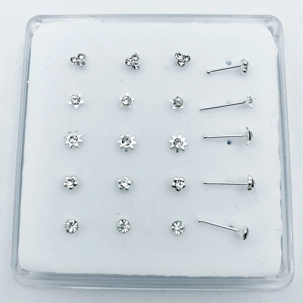 Mixed design Nose Bone 925 sterling silver Nostril stud Indian nose piercing jewelry 20pcs/lot
Mixed design Nose Bone 925 sterling silver Nostril stud Indian nose piercing jewelry 20pcs/lot