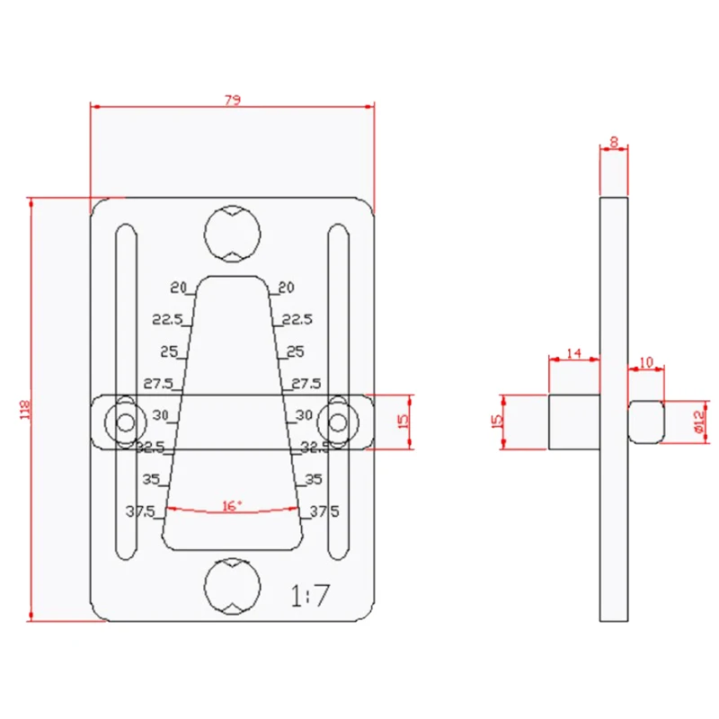 Dovetail Scribe Dovetail Ruler 1:7 Line Planner Woodworking Crossed Templates Drawing Line Woodworking Tools
Dovetail Scribe Dovetail Ruler 1:7 Line Planner Woodworking Crossed Templates Drawing Line Woodworking Tools