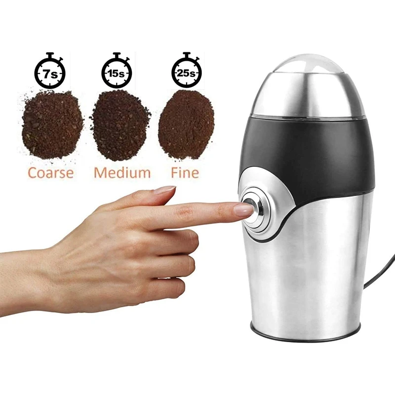 Electric Blade Grinders,Coffee Grinder 150W,Stainless Steel Powder Grinding Machine for Nuts Herbs,Grains,Spices,EU Plug 
Electric Blade Grinders,Coffee Grinder 150W,Stainless Steel Powder Grinding Machine for Nuts Herbs,Grains,Spices,EU Plug