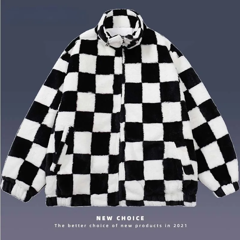 Lambswool Parkas Men Retro Checkerboard Plaid Cotton Padded Outwear Women Hip Hop Harajuku Casual College Style Coat Streetwear
Lambswool Parkas Men Retro Checkerboard Plaid Cotton Padded Outwear Women Hip Hop Harajuku Casual College Style Coat Streetwear