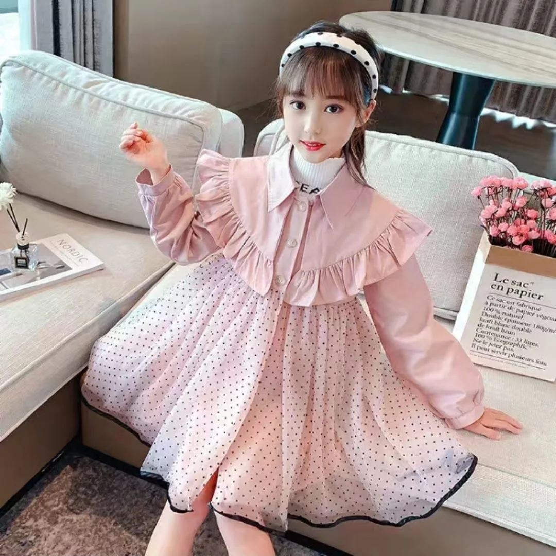 Teenage Girls Windbreaker Jacket Spring Autumn Mesh stitching Outerwear for Girls Clothes Girls's Princess Trench Coat Clothing
Teenage Girls Windbreaker Jacket Spring Autumn Mesh stitching Outerwear for Girls Clothes Girls's Princess Trench Coat Clothing
