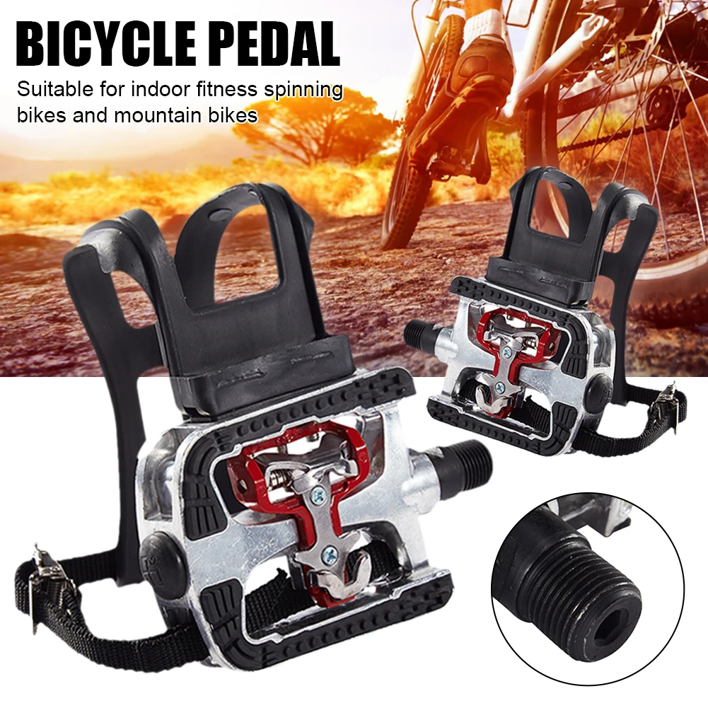 Exercise Bike Pedals with 1/2" Sealed Bearing Spindle Anti-Slip Pedals with Toe Cages Straps for Exercise Spin Mountain Bikes
Exercise Bike Pedals with 1/2" Sealed Bearing Spindle Anti-Slip Pedals with Toe Cages Straps for Exercise Spin Mountain Bikes