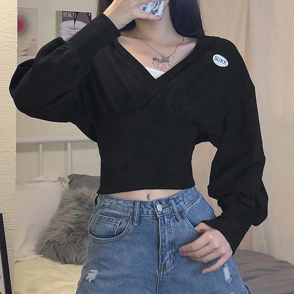 2021 Women's Hoodies Self-made Patch Waist Loose Hooded Sweater All-match Slim Thin Short Western Tops Casual Style Spring Fall
2021 Women's Hoodies Self-made Patch Waist Loose Hooded Sweater All-match Slim Thin Short Western Tops Casual Style Spring Fall