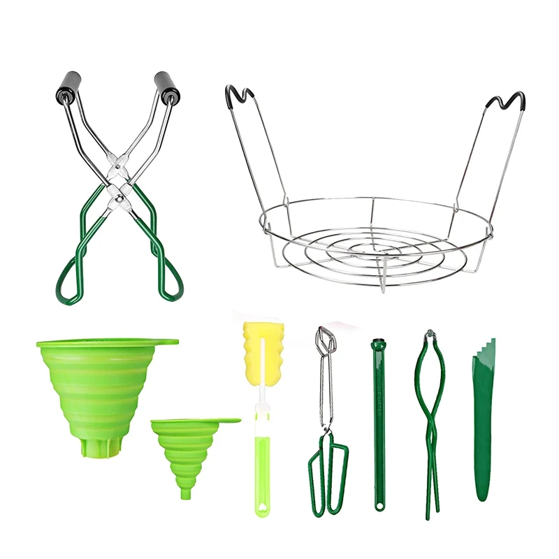9PCS Canning Set,Canning Supplies Canning Jar Lifter Tongs Jar Wrench Collapsible Funnel for Wide Mouth Mason Jars
9PCS Canning Set,Canning Supplies Canning Jar Lifter Tongs Jar Wrench Collapsible Funnel for Wide Mouth Mason Jars