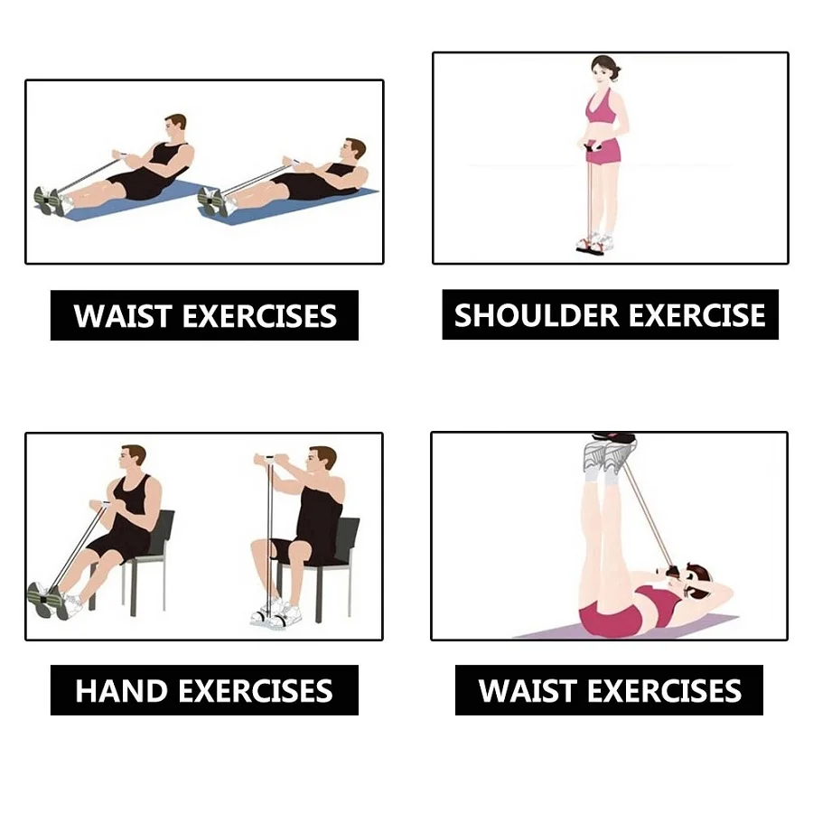 Resistance Bands 4 Tubes Latex Foot Elastic Pull Rope expander muscle fitness workout Pedal Sports Equipment Fitness Gum Unisex
Resistance Bands 4 Tubes Latex Foot Elastic Pull Rope expander muscle fitness workout Pedal Sports Equipment Fitness Gum Unisex
