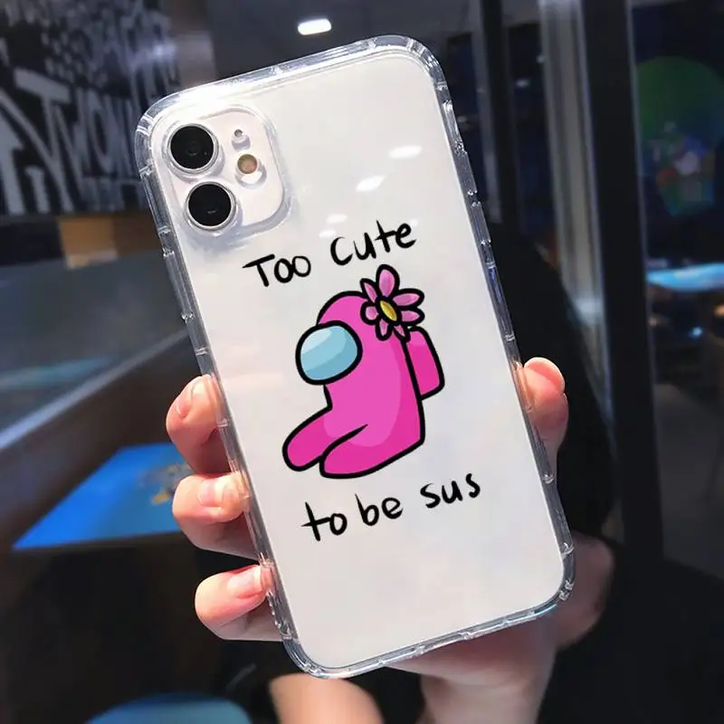 Among Us Top Games Phone Case Transparent for iPhone 11 12 mini pro XS MAX 8 7 6 6S Plus X 5S SE 2020 XR
Among Us Top Games Phone Case Transparent for iPhone 11 12 mini pro XS MAX 8 7 6 6S Plus X 5S SE 2020 XR