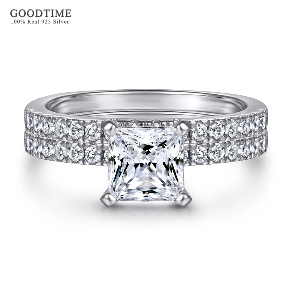 Luxury Ring Set Pure 100% 925 Sterling Silver Round Zircon Wedding Rhinestone Engagement Ring Jewelry Accessories For Woman Girl
Luxury Ring Set Pure 100% 925 Sterling Silver Round Zircon Wedding Rhinestone Engagement Ring Jewelry Accessories For Woman Girl