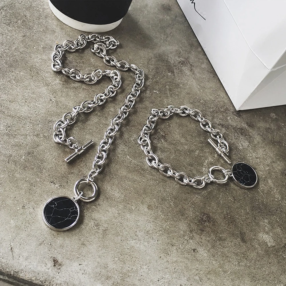 1pcs Minimalist Casual Neck Chain Necklaces For Women Round Marble Pendants Necklace Female Fashion Hiphop Jewelry Gift
1pcs Minimalist Casual Neck Chain Necklaces For Women Round Marble Pendants Necklace Female Fashion Hiphop Jewelry Gift
