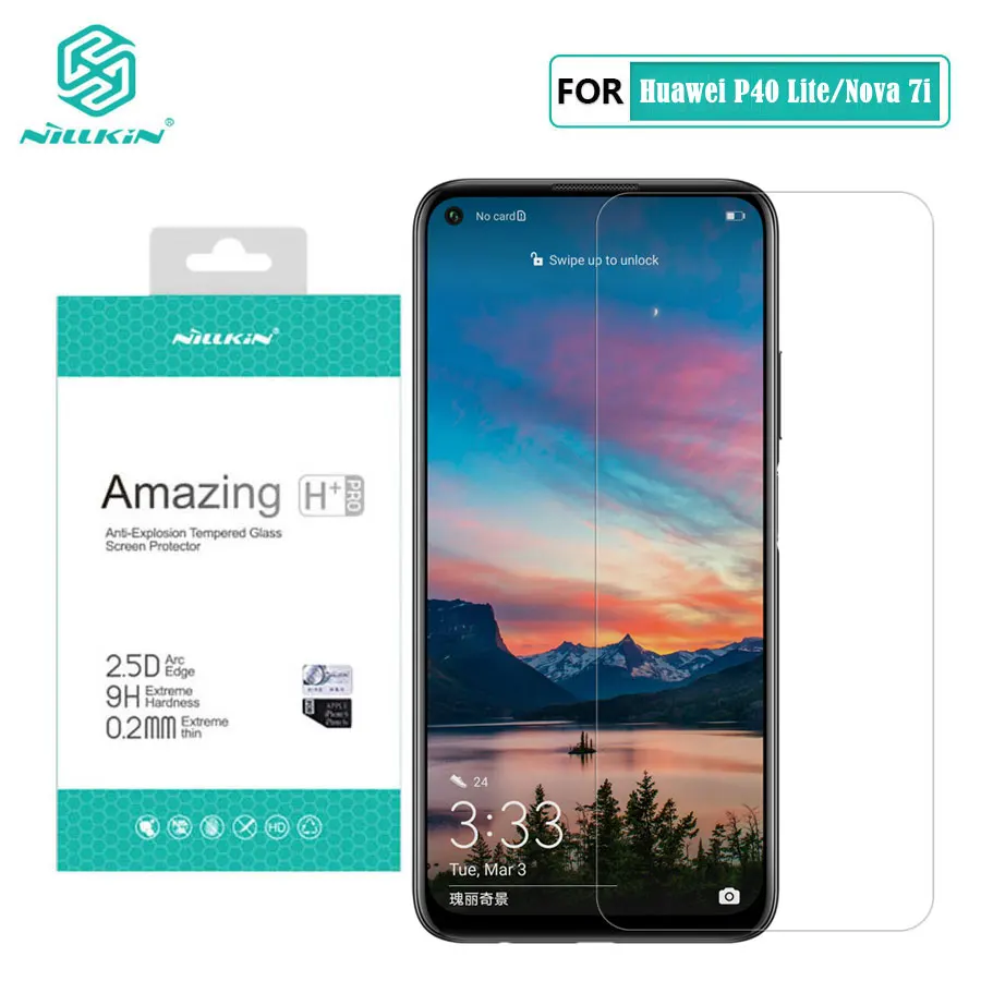 Huawei P40 Lite Glass Nillkin Amazing H+Pro 0.2MM Screen Protector Tempered for Nova 7i 6 SE 6SE | Мобильные телефоны и