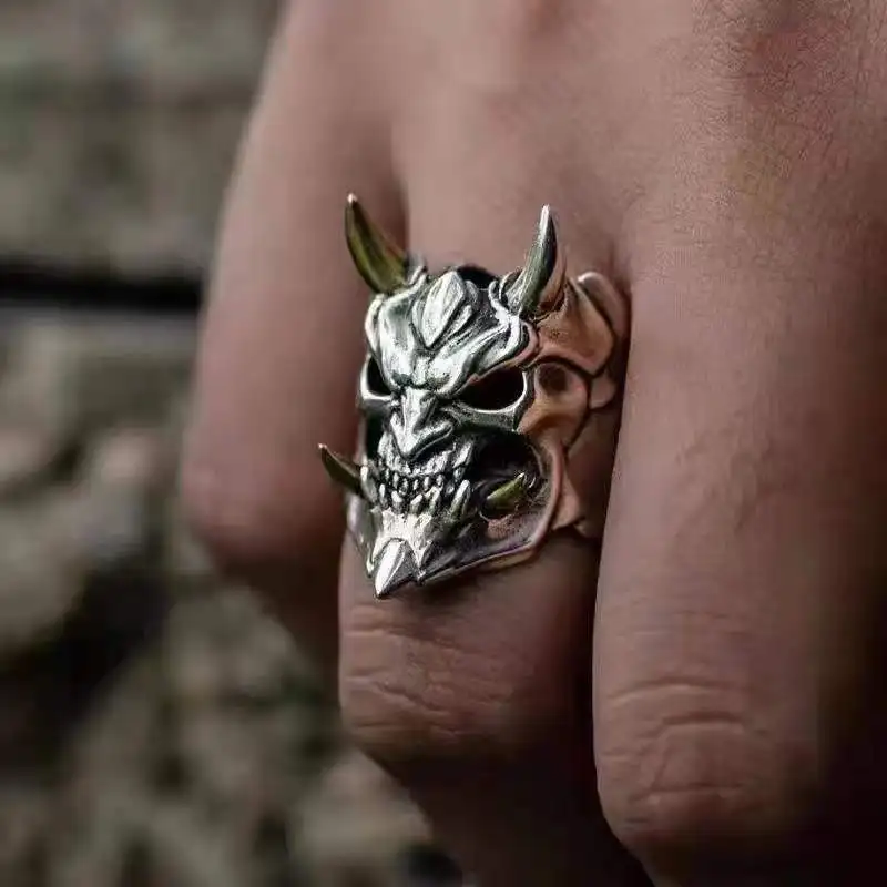 Retro Skull Men's Ring Punk Stainless Steel Prajna Two-color Opening Adjustable Jewelry Gothic Accessories Anel Masculino
Retro Skull Men's Ring Punk Stainless Steel Prajna Two-color Opening Adjustable Jewelry Gothic Accessories Anel Masculino