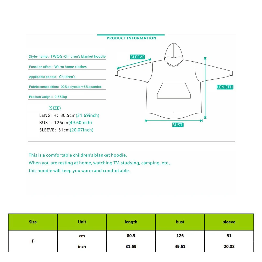 Winter Sherpa Blanket Hoodie Children Printing Plush Coral Fleece Sherpa Blanket Sleeves Oversized Hoodie Blanket Double-sided
Winter Sherpa Blanket Hoodie Children Printing Plush Coral Fleece Sherpa Blanket Sleeves Oversized Hoodie Blanket Double-sided
