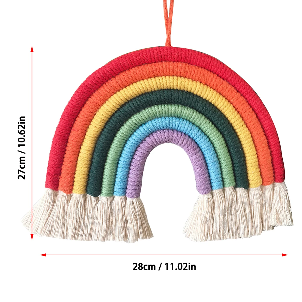 Hand-Woven Cotton Thread Rainbow Decorations For Hanging on The Wall Art Home Decor For Kids Room Hanging Ornament On Wall
Hand-Woven Cotton Thread Rainbow Decorations For Hanging on The Wall Art Home Decor For Kids Room Hanging Ornament On Wall