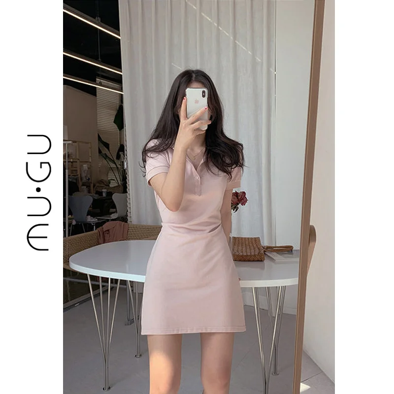Salt Sweet Girl Temperament Polo Collar Shirt Dress Summer Lace Up Short Waist Small A-line Skirt Woman
Salt Sweet Girl Temperament Polo Collar Shirt Dress Summer Lace Up Short Waist Small A-line Skirt Woman
