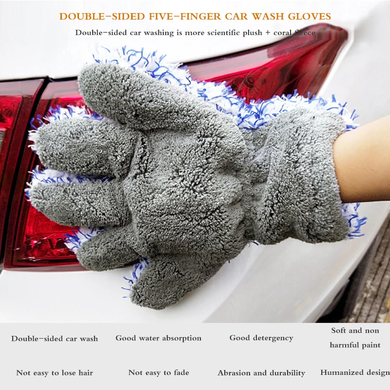 High Density Microfiber Water-Absorbent Glove Car Cleaning Glove Double-Sided Car Wash Cleaner Car Care Tool New
High Density Microfiber Water-Absorbent Glove Car Cleaning Glove Double-Sided Car Wash Cleaner Car Care Tool New