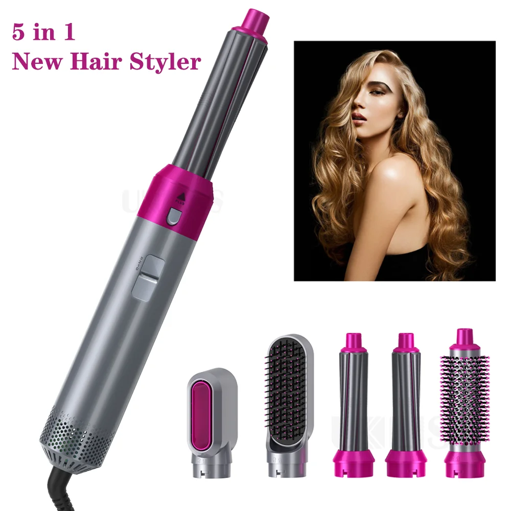 

Professional Hair Dryer Brush Negative Ionic Blow Dryer 5 In 1 Hair Styler Hairdryer Hair Blower Brush Electric Curling Iron